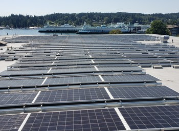 Photo of solar panels at Bainbridge terminal