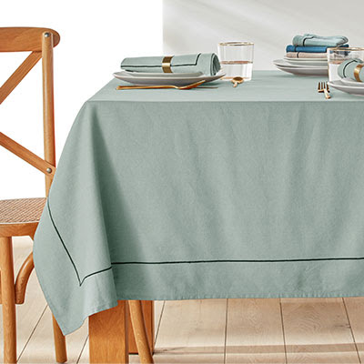 Toalha de mesa em meio-linho, algodão-linho, Bourdon