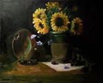 Sunflower Still Life - Posted on Monday, March 23, 2015 by Ed Kirwan