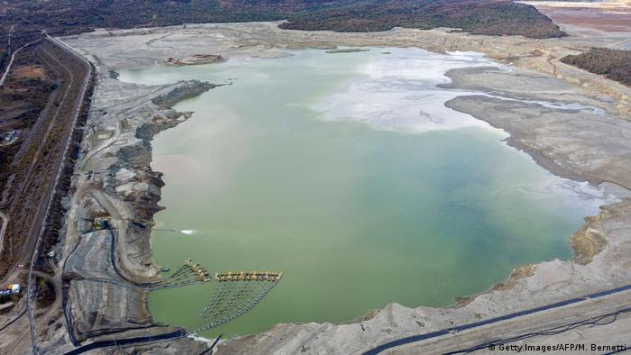 Vista aérea de uma barragem de rejeitos destinada ao armazenamento de subprodutos de operações de mineração, neste caso, da extração de cobre da mineradora Minera Valle Central, em Rancagua, Chile em 31 de maio de 2019