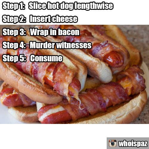 bacon hot dogs