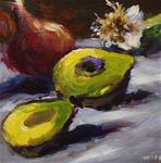 Original oil avocado kitchen art painting - Posted on Thursday, January 22, 2015 by Alice Harpel