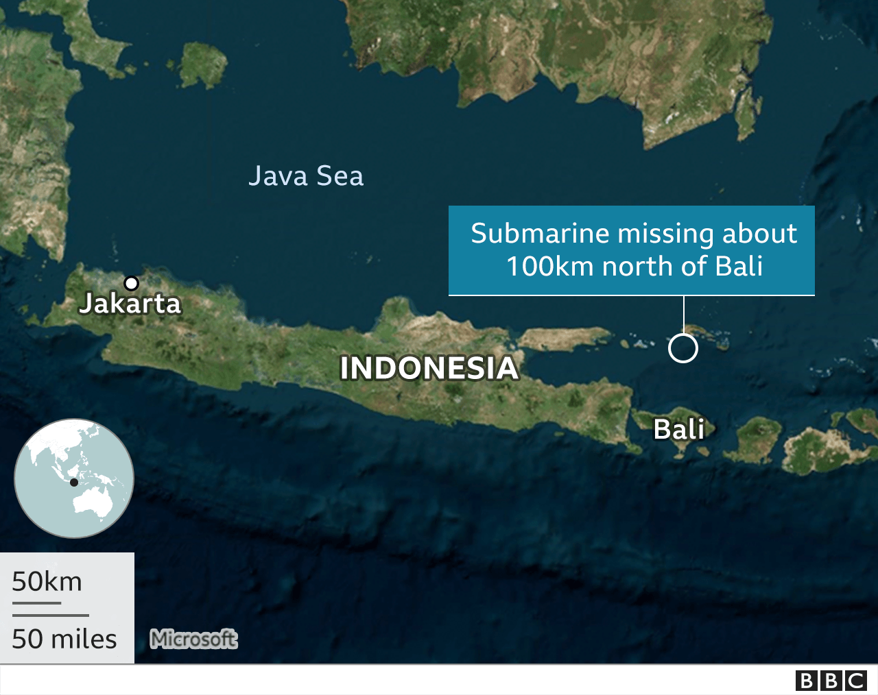 Here is where authorities are searching for the missing submarine