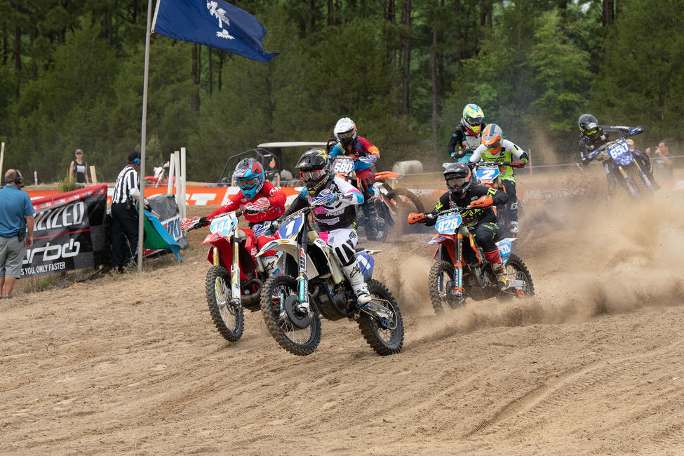 Tayla Jones jumped out to grab the holeshot Sunday morning and take the early lead.