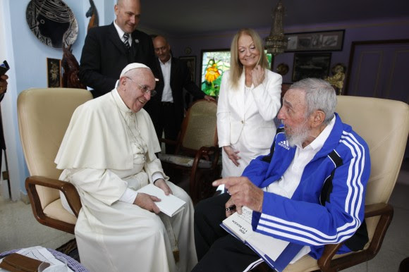 Visita de Cortesía del Papa Francisco al líder de la Revolución cubana Fidel Castro, 20 de septiembre de 2015. Foto: Alex Castro