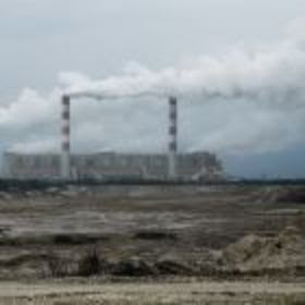 Coal plant and mine pit