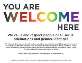 New Welcome sign for the LGBTQIA+ community
