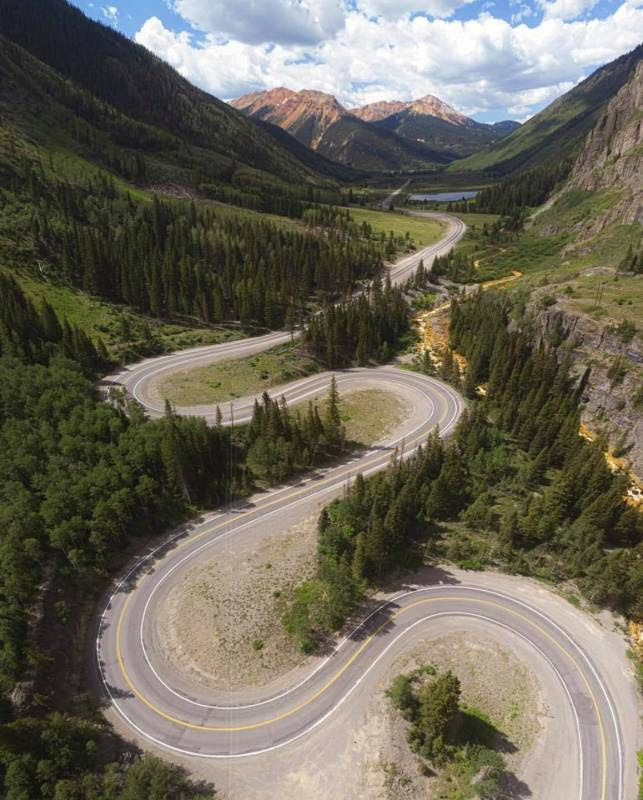 Four Corners Scenic Road Drone Photograph