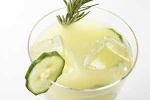 Rosemary-infused cucumber lemonade