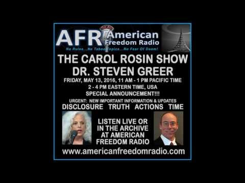 Dr. Steven Greer on Carol Rosin Show: New Critical Urgent Disclosure Information, May 2016  Hqdefault