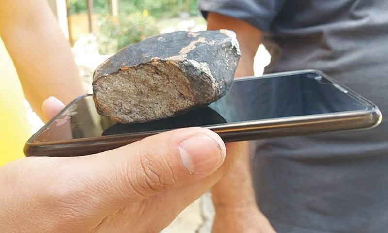 VinaleS (Cuba): A piece of a meteorite that fell in Cuba on Friday.—AFP