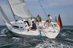 J/97E sailing upwind