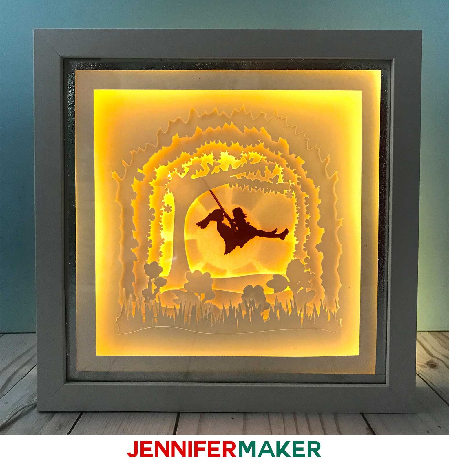 Shadow Box Paper Art Template to Customize! Jennifer Maker Paper