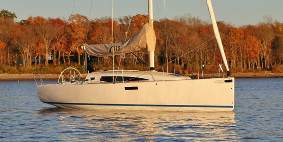 J/122E sitting pretty at anchor