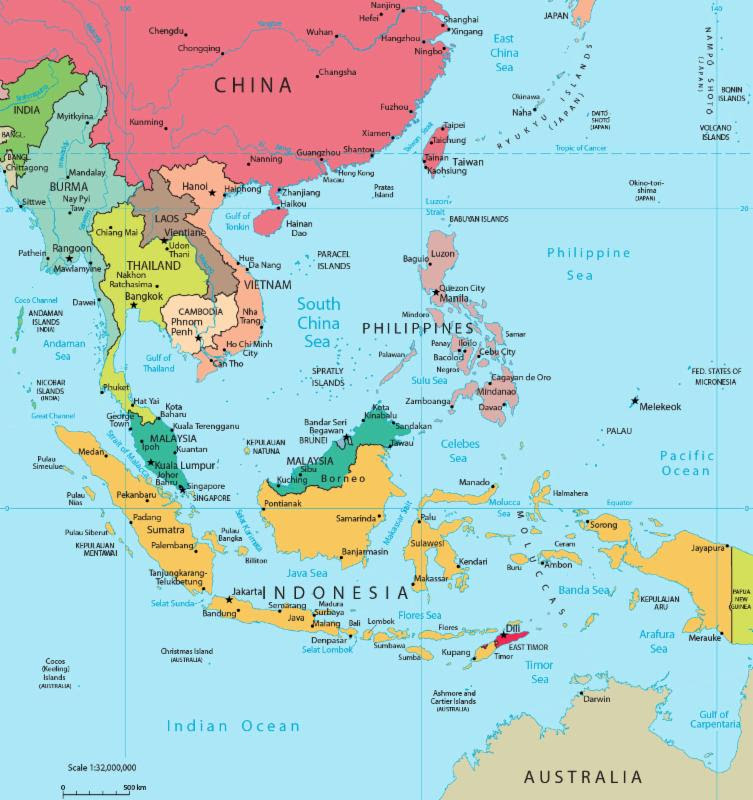 SE Asia map