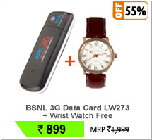 BSNL 3G Data Card LW273 (Unlocked) + Free Wrist Watch