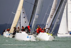 J/88 family speedster- sailing Hamble on Solent