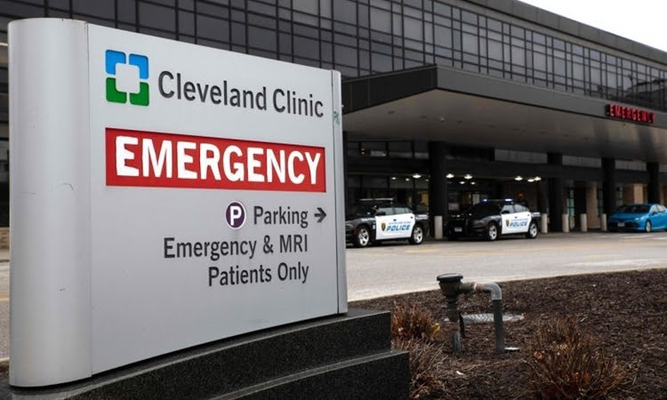 Bệnh viện Cleverland, bang Ohio, Mỹ, hôm 10/3. Ảnh: AFP.