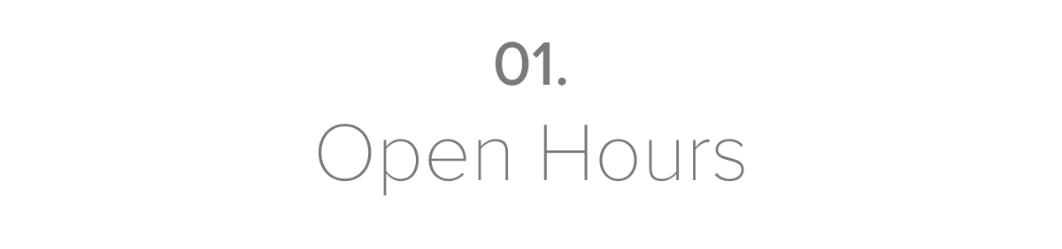 01.Open Hours