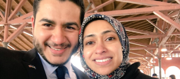 Abdul                                                      El-Sayed with wife                                                      Sarah.