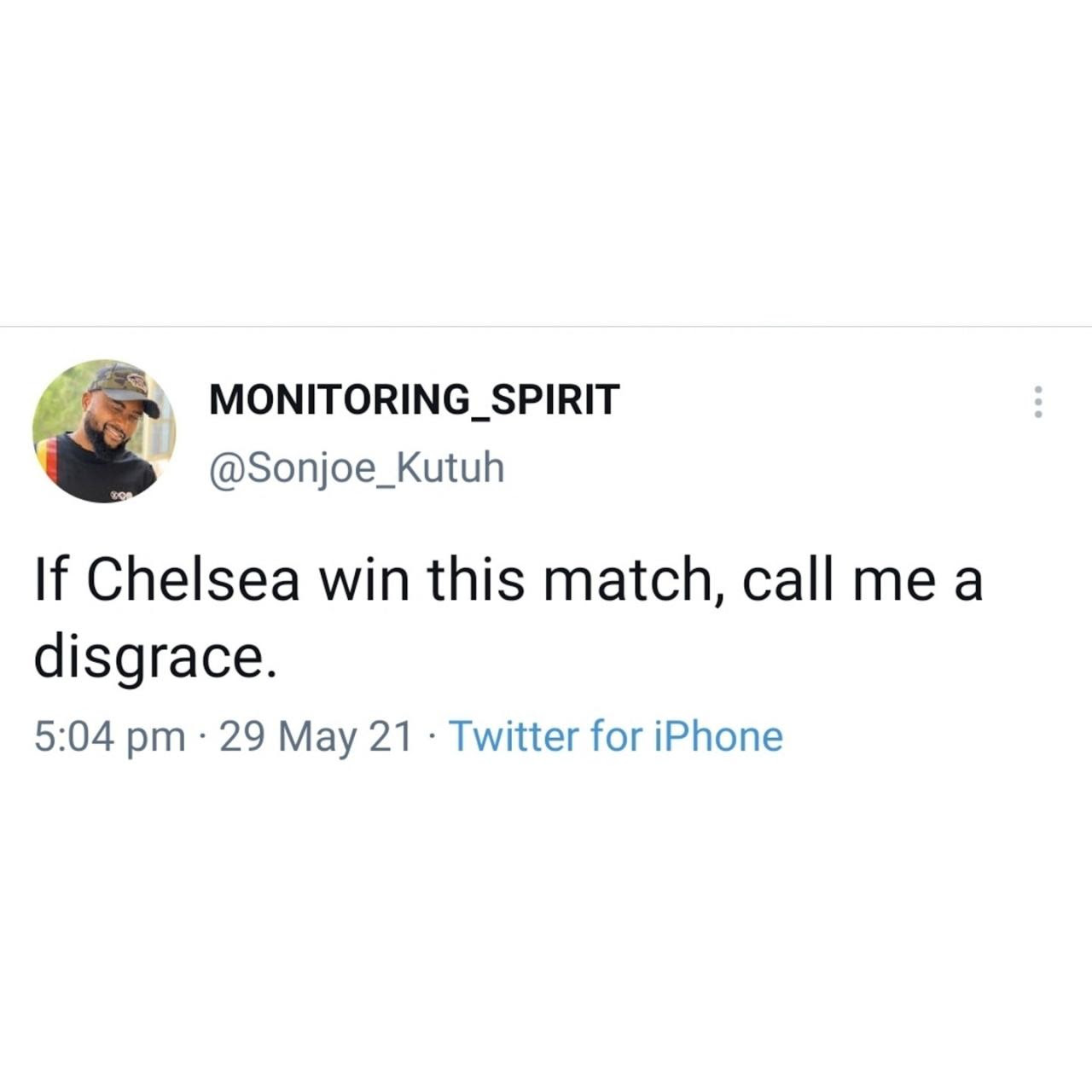Chelsea fans drag Twitter user who said he should be called a