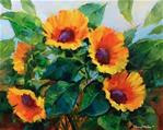 A Brush With Summer Sunflowers - Flower Paintings by Nancy Medina - Posted on Tuesday, December 23, 2014 by Nancy Medina