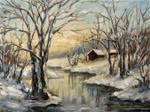 Cabin by the Winter Stream - Posted on Monday, January 12, 2015 by Tammie Dickerson