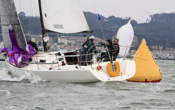 J/105 sailing Swiftsure Cup on San Francisco Bay