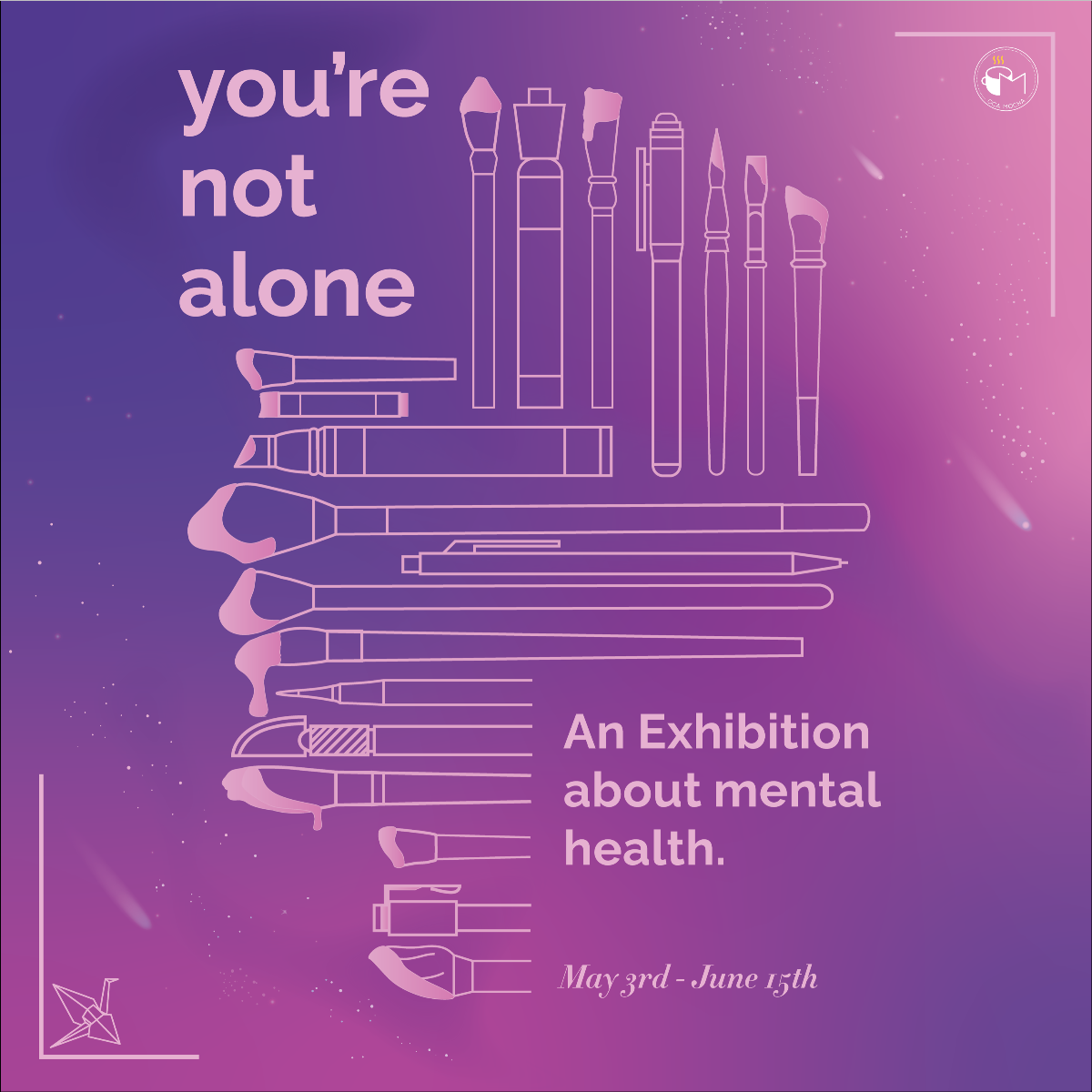 Graphic image for You're Not Alone exhibition