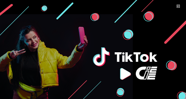 Banner com logo do TIK TOK e logo do CIEE