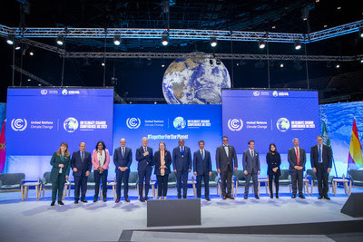 Global tourism leaders on a panel at COP 26 to discuss the New Sustainable Tourism Global Center (STGC) commitment to achieving net-zero emissions Global tourism leaders on a panel at COP 26 to discuss the New Sustainable Tourism Global Center (STGC) commitment to achieving net-zero emissions