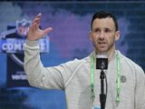 Washington Redskins vice president of player personnel Kyle Smith speaks during a press conference at the NFL football scouting combine in Indianapolis, Tuesday, Feb. 25, 2020. (AP Photo/Michael Conroy)