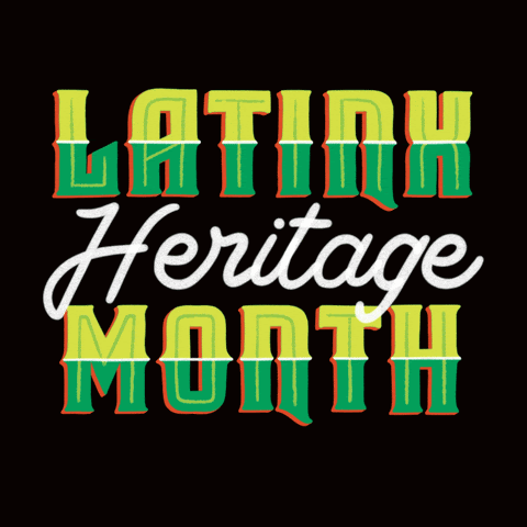 Image of the words "latinx heritage month"