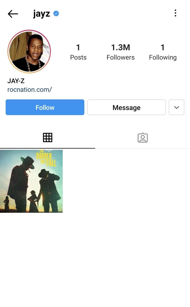 Jay-Z officially joins Instagram and only follows one account