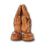 olive wood praying hands