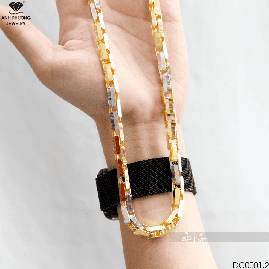 DC0001.2 Dây chuyền vàng 18k 3 lượng