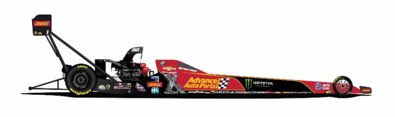 Auto World ~ NHRA Brittany Force Advance Auto Parts  ~ New in Clam Pack ~Fits AW 