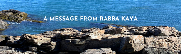 Message from the Rabbi
