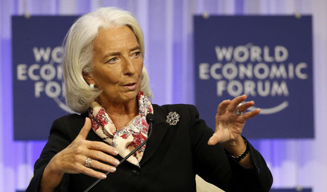 La directora gerente del FMI, Christine Lagarde, durante su intervención en el Foro de Davos de la semana pasada.