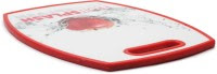 Chrome Plastic Cutting Board (Red Pack of 1)