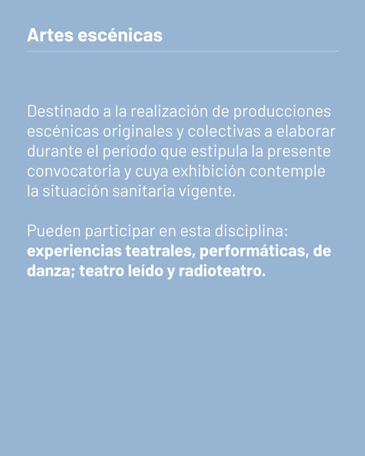 Convocatoria a participar del Programa de Apoyo a la Realización Artística y Cultural