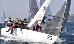 German women's J/24 team at Europeans in Plymouth