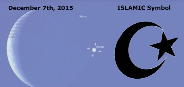 Dec 7th – The Muslim Crescent Moon & Star Manifests in the Sky
