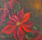 Poinsettia Floral Orignal Oils by Patty Ann Sykes - Posted on Saturday, December 13, 2014 by Patty Sykes