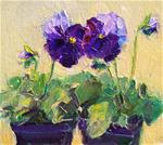 Winter Pansies,still life, oil on canvas,8x8,prie $250 - Posted on Wednesday, December 31, 2014 by Joy Olney