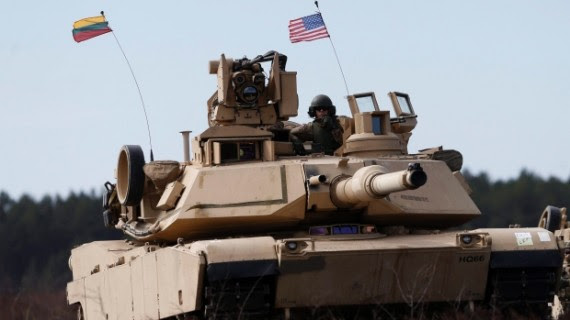 U.S. Poised To Store Military Equipment In Eastern Europe, Baltics U.S.-Tank-Lithuania-570x320