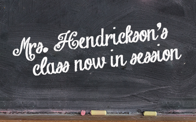 Class is now in session!