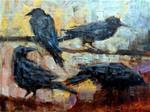 Studying The Crows - Posted on Saturday, February 7, 2015 by Julie Ford Oliver