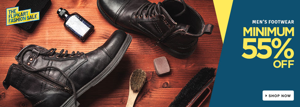 Flipkart Fashion Sale - MINIMUM 55% OFF on Men's Footwear