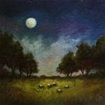 Moontlit sheep - Posted on Wednesday, April 1, 2015 by Jane Palmer